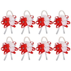 Unique Bargains Decorative Wedding Prom Party Artificial Rose Wrist Corsages - 1 of 3