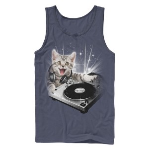 Men's Lost Gods DJ Space Kitten Tank Top - 1 of 3