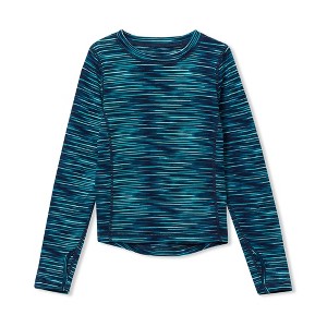 Lands' End Kids Thermal Base Layer Long Underwear Thermaskin Crew Neck Shirt - 1 of 2