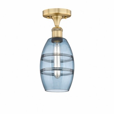 Vaz - 1 Light Semi-Flush Mount In Industrial Style-8.25 Inches Tall and 5.88 Inches Wide