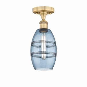 Vaz - 1 Light Semi-Flush Mount In Industrial Style-8.25 Inches Tall and 5.88 Inches Wide - 1 of 1
