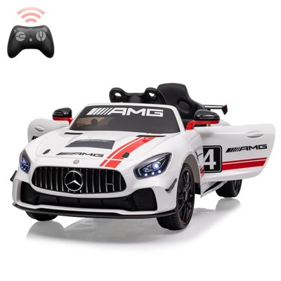 Ride on Car for Kids, 12V Licensed Benz AMG Electric Vehicles Battery Powered Sports Car,Sound System, LED Headlights