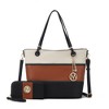 MKF Collection Vallie Color-Block Women’s Tote Bag with Wallet by Mia K - 2 of 4
