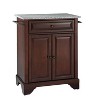 Lafayette Gray Granite Top Portable Kitchen Island/Cart Mahogany - Crosley: Storage, Adjustable Shelf, Towel Bars - 4 of 4