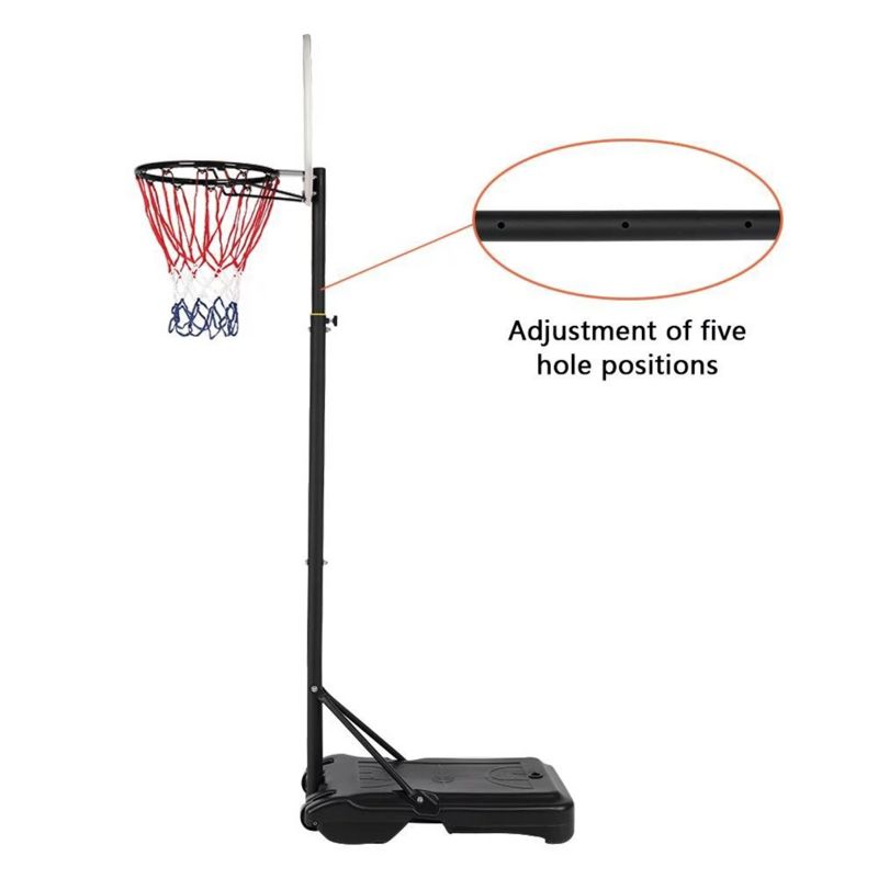 SKONYON Portable Basketball Hoop System Stand Kid Indoor Outdoor with Wheels for Teens Adults Black, 5 of 10