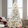 NicBex 5ft Prelit Snow Flocked Artificial Christmas Tree with 498 Branch Tips, 200 Lights and Metal Stand for Indoor - 3 of 4