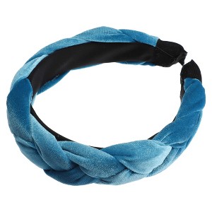Unique Bargains Women's Thick Braided Velvet Headband Hairband Accessories 1.2 Inch Wide 1 Pc - 1 of 4