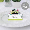 Big Dot of Happiness Through the Decades - 50s, 60s, 70s, 80s, and 90s Party Tent Buffet Card - Table Setting Name Place Cards - Set of 24 - 2 of 4