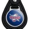 University of Detroit Mercy Secondary Logo Black Leather Keychain - 3 of 4