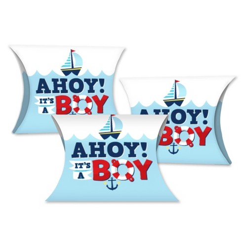 Big Dot Of Happiness Ahoy It's A Boy - Favor Gift Boxes - Nautical Baby  Shower Petite Pillow Boxes - Set Of 20 : Target