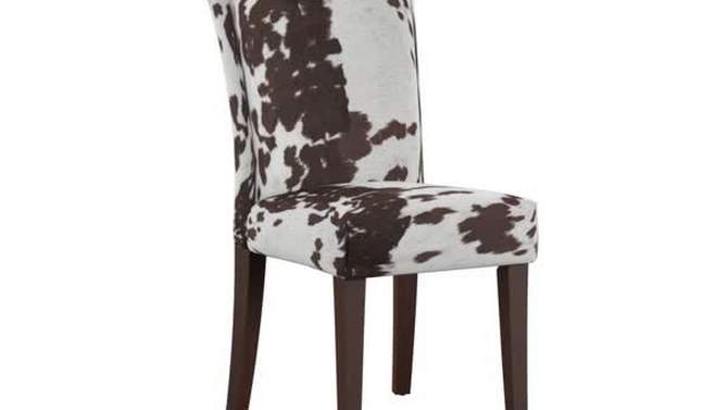Set of 2 Quinby Parson Dining Chair Wood Brown Cowhide - Inspire Q, 2 of 11, play video