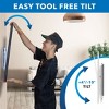 Mount-It! Ultra-Slim Heavy-Duty TV Wall Mount, Low 1.9" Profile, Tilting Wall Mount for TV 43" - 90" and up to 165 Lbs., VESA Compatible, White - 4 of 4