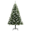 vidaXL Artificial Hinged Christmas Tree with Flocked Snow - Easy Assembly with Sturdy Metal Stand - Lifelike Festive Display - 2 of 4
