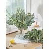 Attop 30pcs Eucalyptus Leaf Stems, With Fruit. Artificial Green Plants Plastic Flowers Suitable  Home Decor Flower Bouquet - 2 of 4