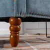 Kumasinova Modern Tufted Accent Armchair, Polyester Fabric Living Room Chair with Diamond Back & Solid Wood Legs, Sofa Chair for Living Room, Bedroom - 3 of 4