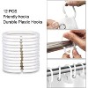 LunaLulinlk Gray Fabric Bathroom Curtain with 12 Hooks - 4 of 4