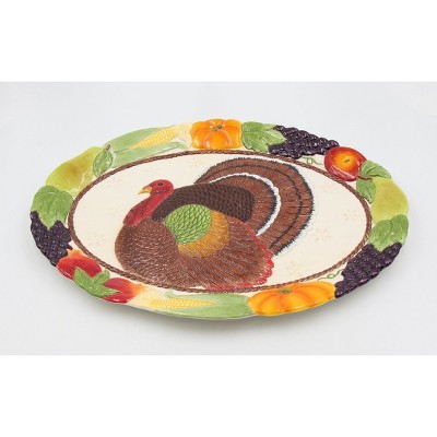 Kevins Gift Shoppe Ceramic Thanksgiving Turkey Platte : Target