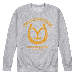 Men's - Yellowstone - Horseshoe Lockup Graphic Fleece Sweatshirt - 1 of 4