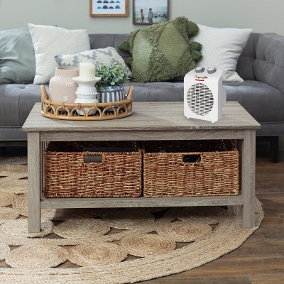 Comfort Glow White Ceramic Electric Heater with Thermostat