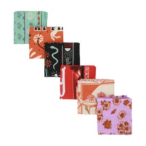 Bioworld Lightweight Western Theme 22"x22" 6-Pack Bandana Set - 1 of 4