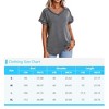 Clearlove Women's Summer V-Neck Blouse Twist Strip Color Matching Short-Sleeved Loose T-Shirt - 2 of 2