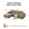 PAGED 110"Cloud Modular Sectional Couch with Ottoman & 2 Pillows,Modern 3 Seater Boneless Sofa for Living Room and Bedroom - 4 of 4