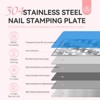 Saviland Nail Stamper Plates: 4PCS French Stamping Plates - Wave Stripes, Reusable Stainless Steel Tools - 4 of 4