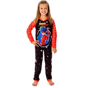 Miraculous: Tales of Ladybug & Cat Noir Girls' Character Footless Pajama Multicolored