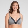 All.You. LIVELY Women's All Day Deep V No Wire Bra - Heather Gray 34A