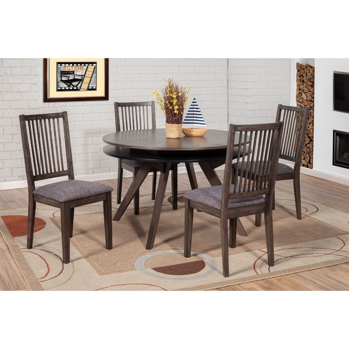Lennox Slat-Back Side Chairs in Dark Tobacco | Alpine - thumbnail 5