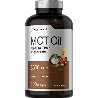 Horbaach Keto MCT Oil Capsules 3600mg | 300 Softgels