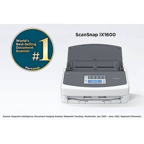 ScanSnap iX1600 Wireless or USB High-Speed Cloud Enabled Document, Photo &  Receipt Scanner with Large Touchscreen and Auto Document Feeder for Mac or