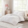 3pc Full/queen Elia Tufted Diamond Ruffle Coverlet Set White : Target