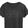 Women's - Star Wars - Logo Outline Short Sleeve Graphic T-Shirt - 2 of 4
