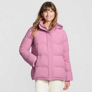 Lands' End Women's Max 600 Down Puffer Jacket - Large - Mauve