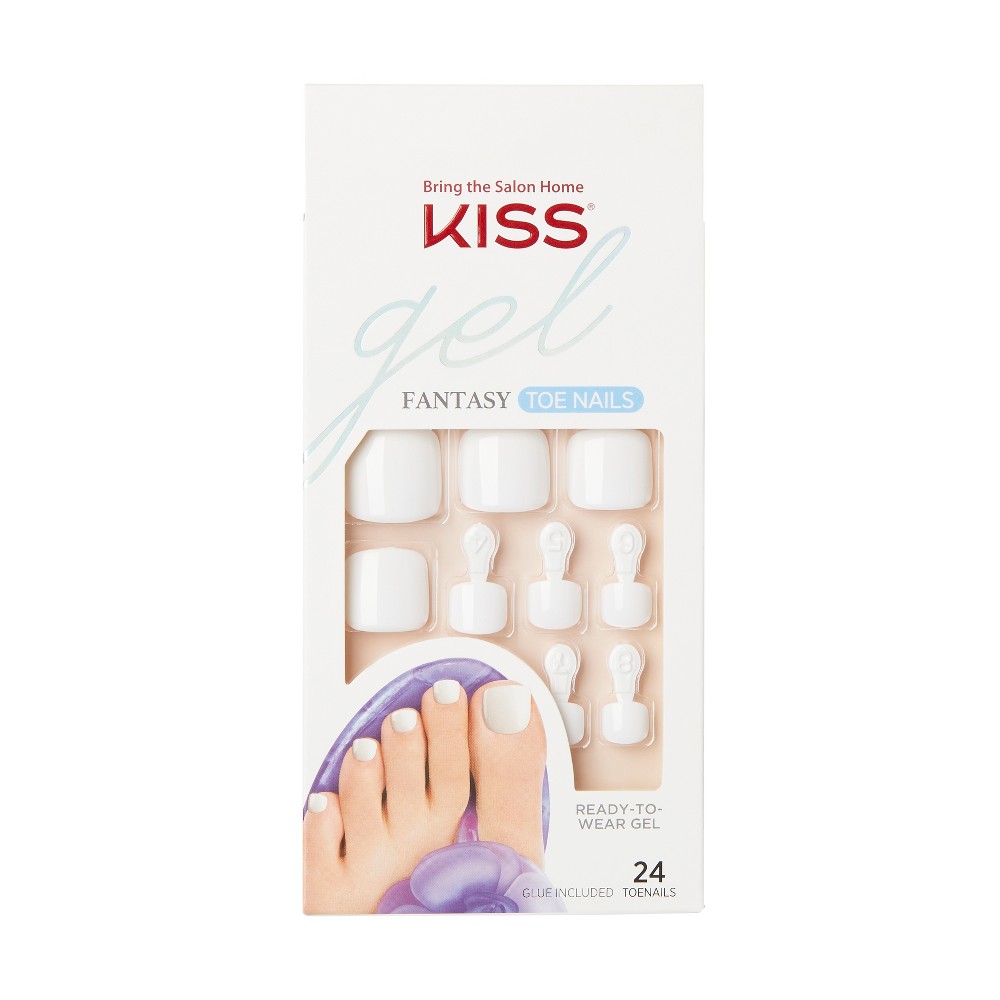 Photos - Manicure Cosmetics KISS Products Gel Fantasy Toe Fake Nails - This is Classic - 27ct