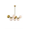 Elegant Lighting Eclipse 7 Lights Brass Pendant With Frosted White Glass - 3 of 4