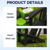 Maggift Outdoor Adirondack Chairs, Plastic Fire Pit Chairs with Drink Holder, Patio Chairs with Stool Legs for Lawn Garden, Black 31.4"*29.6"*36.4" - 4 of 4