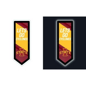 Evergreen Ultra-Thin Glazelight LED Wall Decor, Pennant, Iowa State University- 9 x 23 Inches Made In USA - 1 of 4
