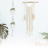 Unique Bargains Macrame Plant Hanger Woven Cotton Indoor Outdoor Decorative - 2 of 4