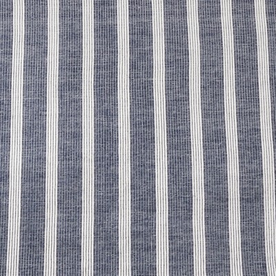Navy Blue Cotton Ribbed Tassel Table Runner