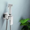 Cobbe Wall Mounted Adjustable Temperature Handheld Bidet Sprayer for Toilet Bathroom Toilet Bidet Attachment Set for Hygienic Cleaning Chrome - 2 of 4