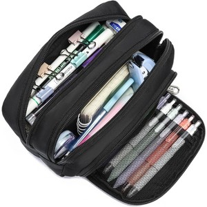 Large Capacity Pencil Case Organizer, Multifunctional Extra Big Pencil Pouch with Compartmens, Travel Simple Stationery Pen Bag - 1 of 4