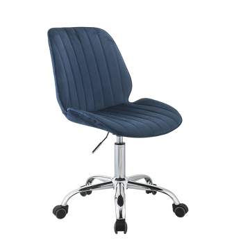 20" Muata Office Chair Twilight Blue Velvet/Chrome - Acme Furniture