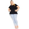 Women's Plus Size Romantic Mood Top - black | CITY CHIC - 2 of 4