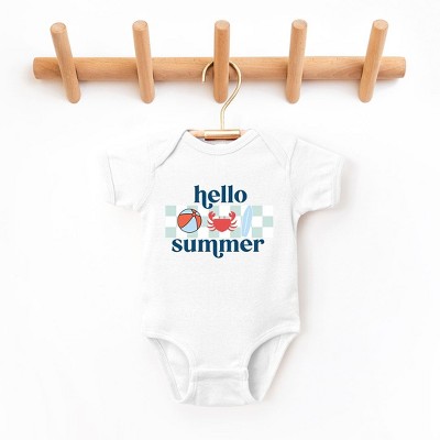 The Juniper Shop Hello Summer Checkered Baby Bodysuit