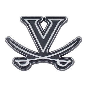 NCAA University of Virginia Cavaliers 3D Chrome Metal Emblem - 1 of 3