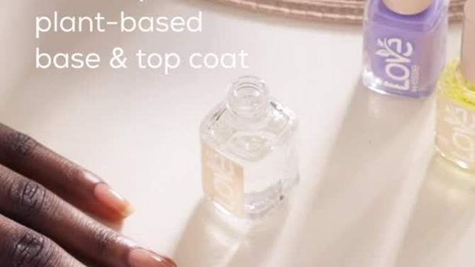 LOVE by essie salon-quality plant-based vegan nail polish - Base and Top Coat - 0.46 fl oz, 2 of 9, play video