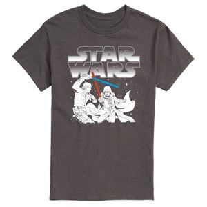 Men's - Star Wars - Luke Vs Vader Short Sleeve Graphic T-Shirt - 1 of 4