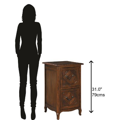 Hekman Cognac 2-Drawer Fire Resistant Legal Size File Cabinet